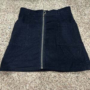 Altar'd State Black Mini Skirt with Zipper